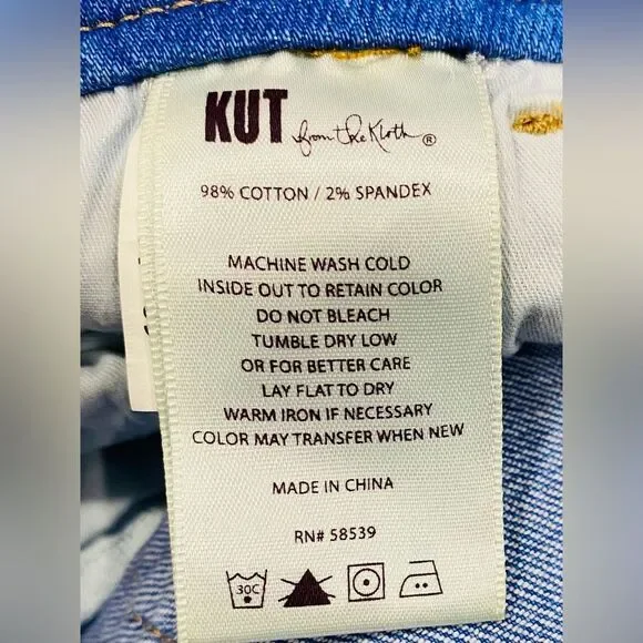 Kut From The Kloth Catherine Slim Boyfriend Jeans Size 8P Cuffed NWT - Picture 7 of 13